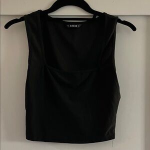 SHEIN Black Sleeveless Crop Top